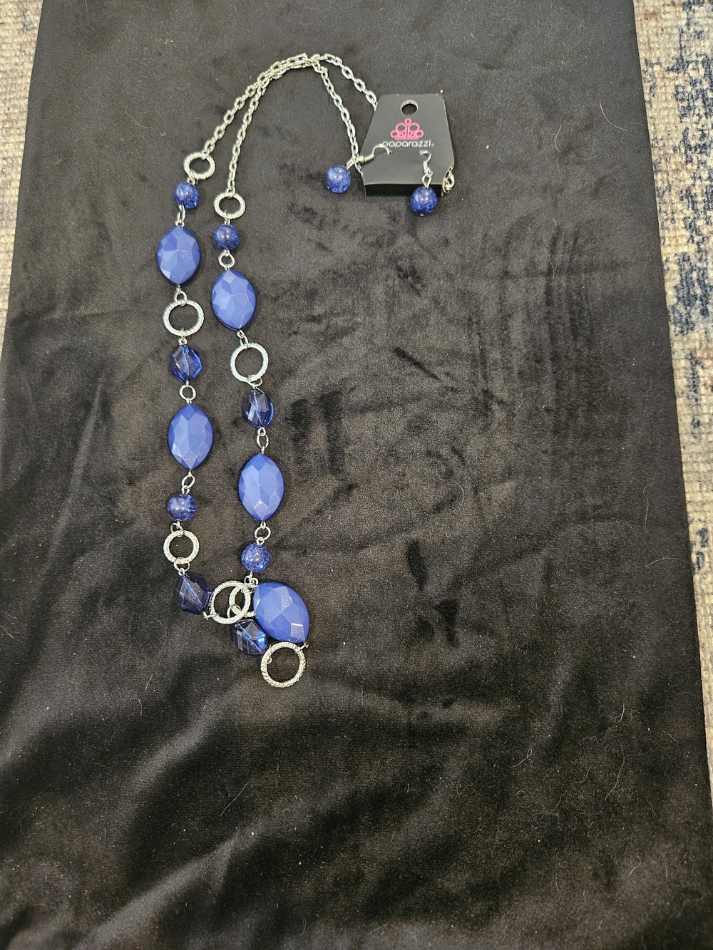 paparazzi Royal Blue Faceted Bead Necklace